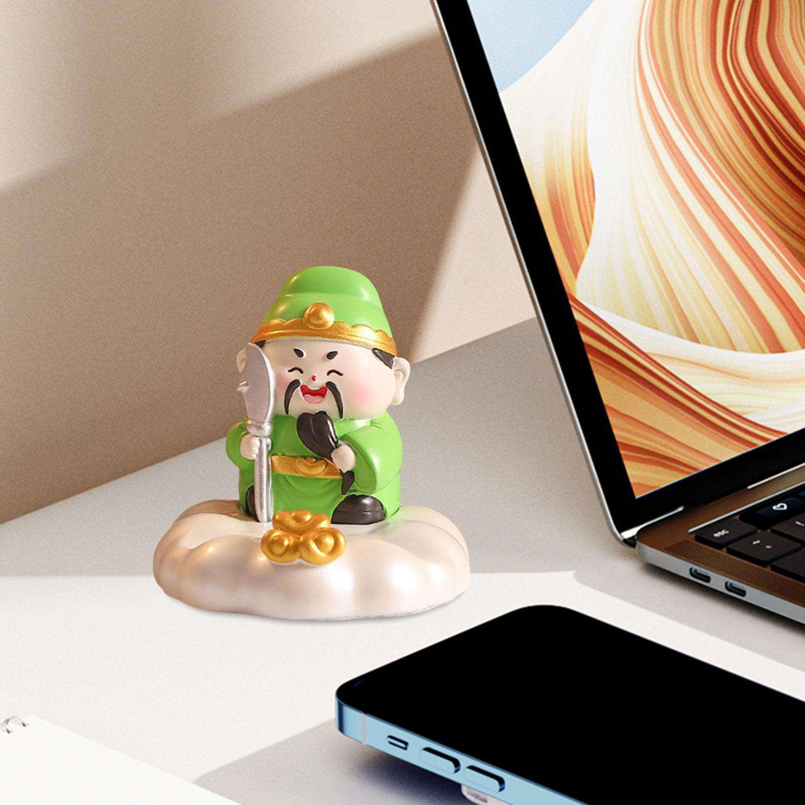 

Китайская статуэтка божества держатель для телефона из смолы декоративный элемент для рабочего стола автомобиля спальни