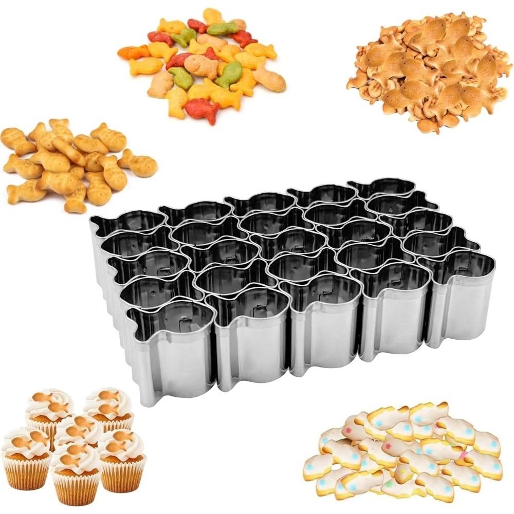 Non-Stick Fish Shaped Baking Mold Stainless Steel Biscuit Cutters Fondant Cookie Cutter  Kitchen