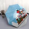 1pc Christmas Train with Cute Characters Outdoor Umbrella - Automatic Opening/Closing, Portable 3-Fold Design, 8-Rib Iron Frame, Festive Gift for