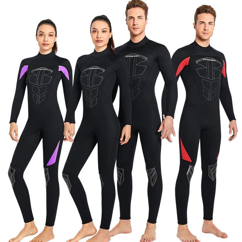3mm Full-Body Wetsuit Freediving Surfing Snorkeling Winter Swimming Thermal Neoprene Diving Suit Unisex
