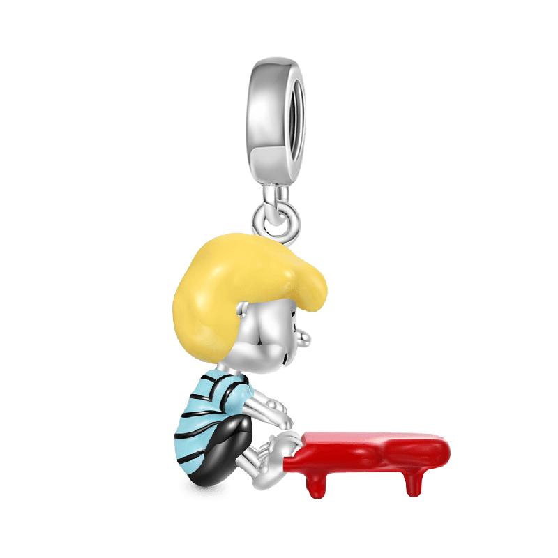 New 925 Silver Cartoon Snoopy Mickey Minnie Clip Charms Beads Fit DIY Bracelets Women Jewelry Gifts