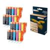 QUALITONER - 20 Compatible Cartridge for CANON PGI570 XL - CLI571 XL PGI 570XL - CLI 571XL Black (x4) + Cyan (x4) + Magenta (x4) + J