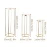 3-Pack Wedding Table Gold Metal Flower Stand - Floor Standing Vase Stand Pathway Full Height Column Tabletop Centerpiece