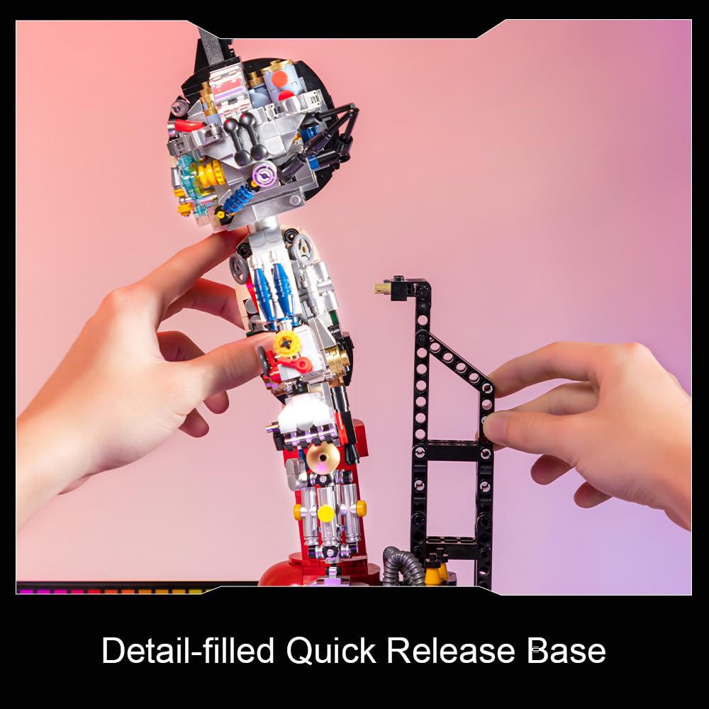 PANTASY Atom Semi-Mechanical Clear Ver. Block Model for Adults, Classic Anime Robot Figure Display Model Collection
