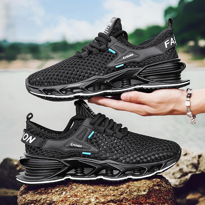 Fashion Mens Casual Sneakers Summer Mesh Lace Up Lightweight Comfortable Fashion Versatile Style Exercise Outdoor Running Shoes