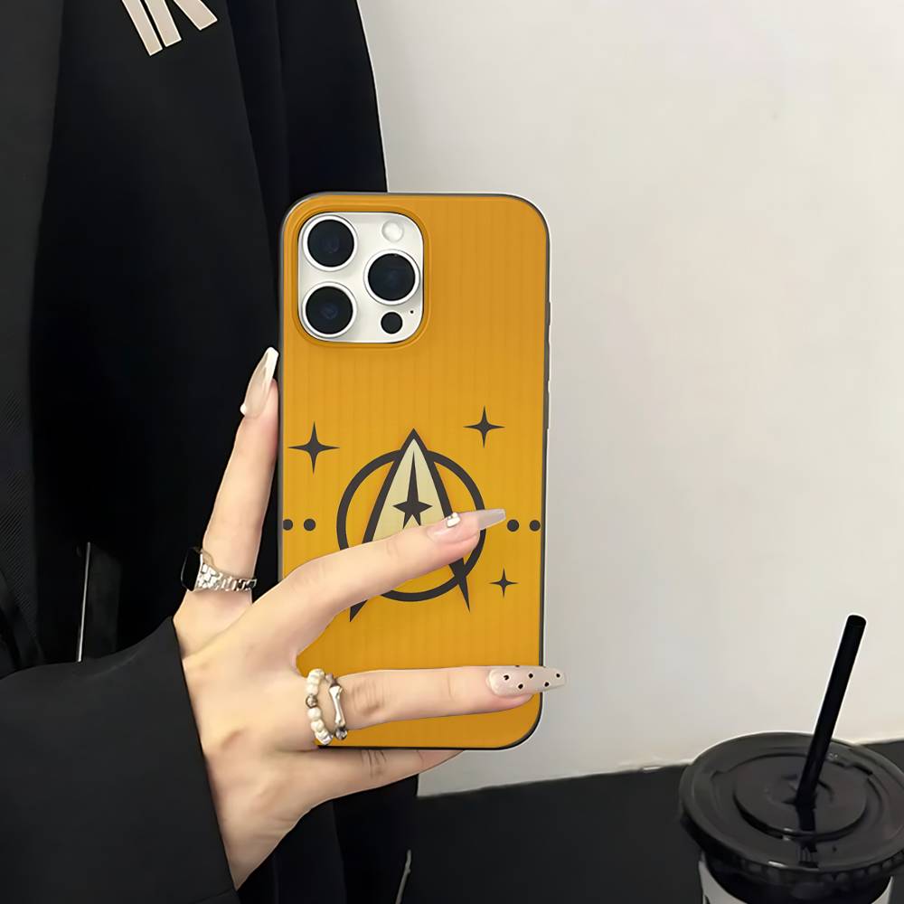 S-Star T-Trek Soft Corrugated Phone Case For iPhone 11 12 13 14 15 16 17 Pro Max Plus Pro Shockproof Cover