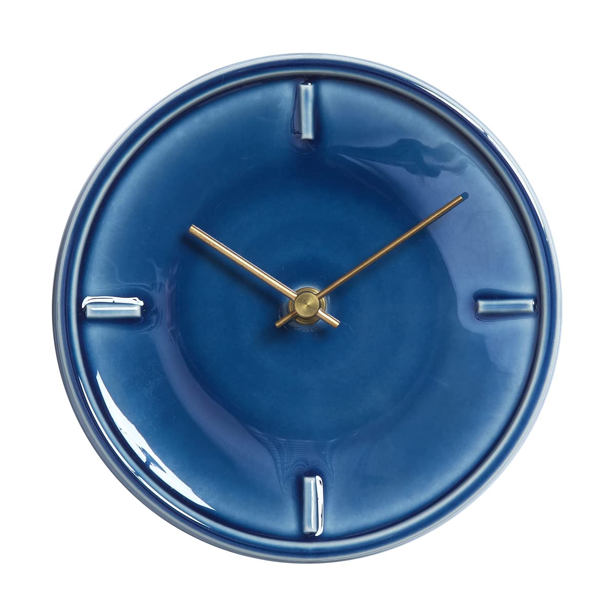 Ceramic Wall Stylish and GLAZED CLOCK Made in Clock, Simple, SUGY, Japan, 160mm, P-12 (Pale Blue)