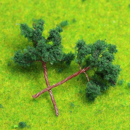 40 Model Trees, 5cm, 1:25-1:300, N/HO Gauge, Scenery Collection, Miniature Garden, Railway Model, Building Model, Diorama, Educational, DIY