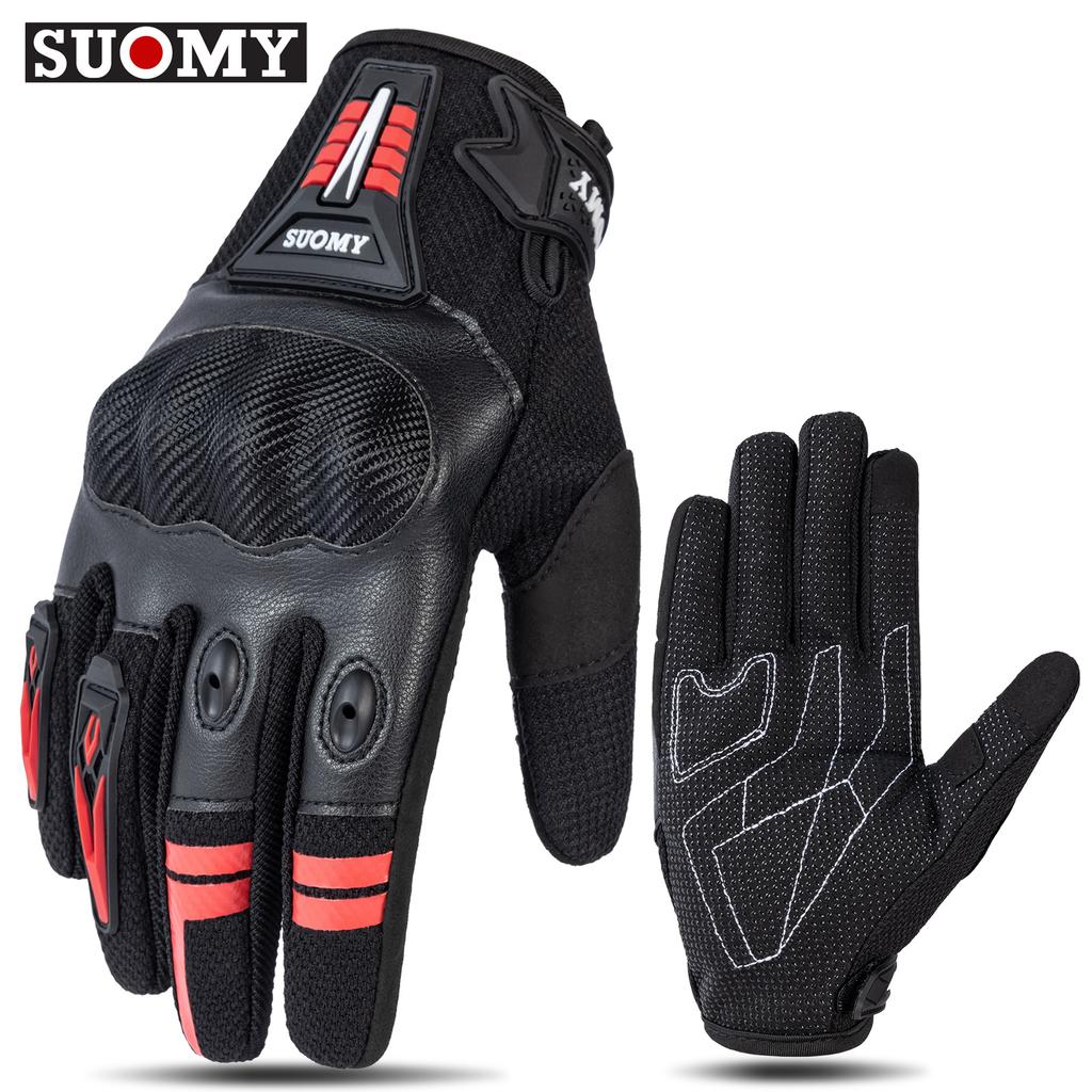 Summer Leather Motorcycle Riding Gloves Touch Screen Motorbike Gloves Anti-collision Motocross Racing Cycling Hand Gloves