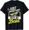 Beekeeper Gift T-Shirt - 'Hang with My Bees' Design