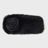 Eireve SOFT FUR AND ROSE HAIR CLIP_BLACK