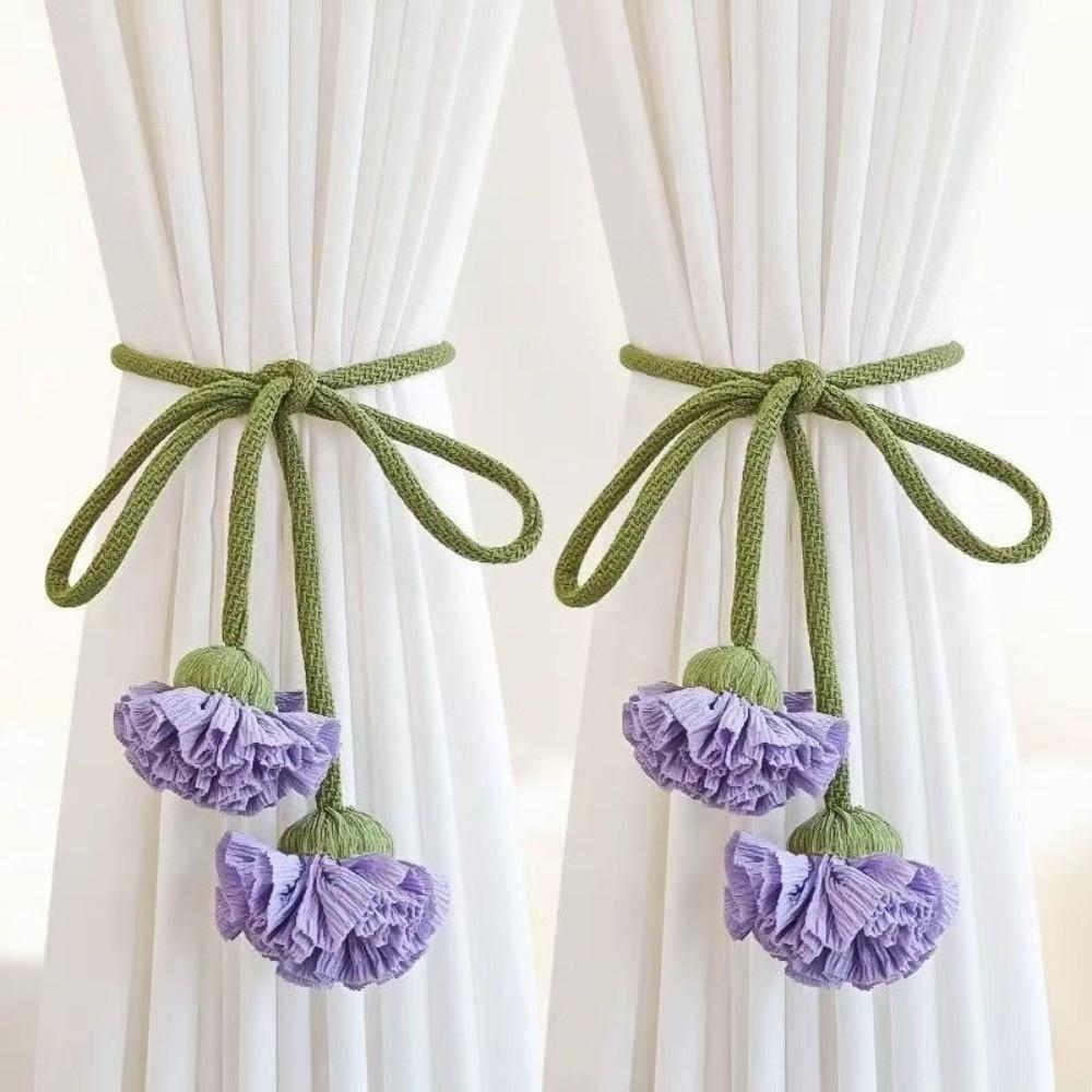 Adjustable Curtain Buckle Decorative Carnation Curtain Tie Rope Elegant Curtain Tiebacks  Bedroom