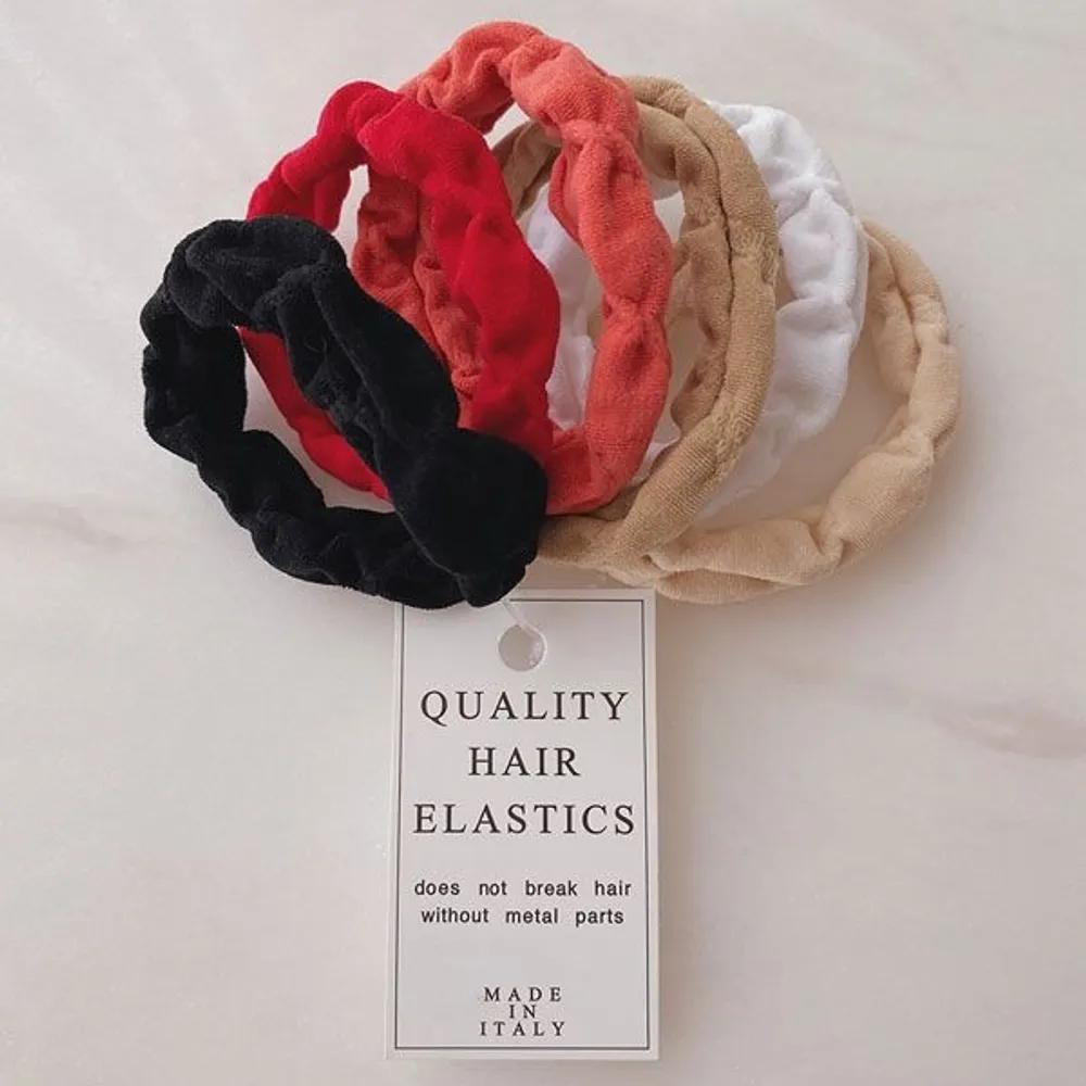 High-Elasticity Shirred Italian Hair Ties (Set of 6) 1 set (6 pieces)