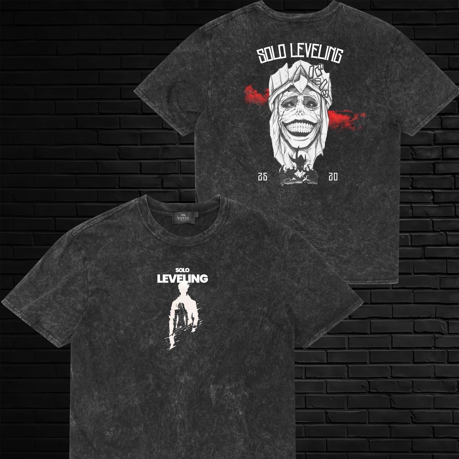 

Sung Jinwoo God Statue Acid Wash T-Shirt Graphic Tee Mens Unisex Cotton Gift 4XL