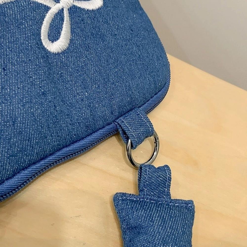 14 Inches Laptop Bag Bowknot Embroidered Computer Handbag Modern Computer Bag  Daily Commute