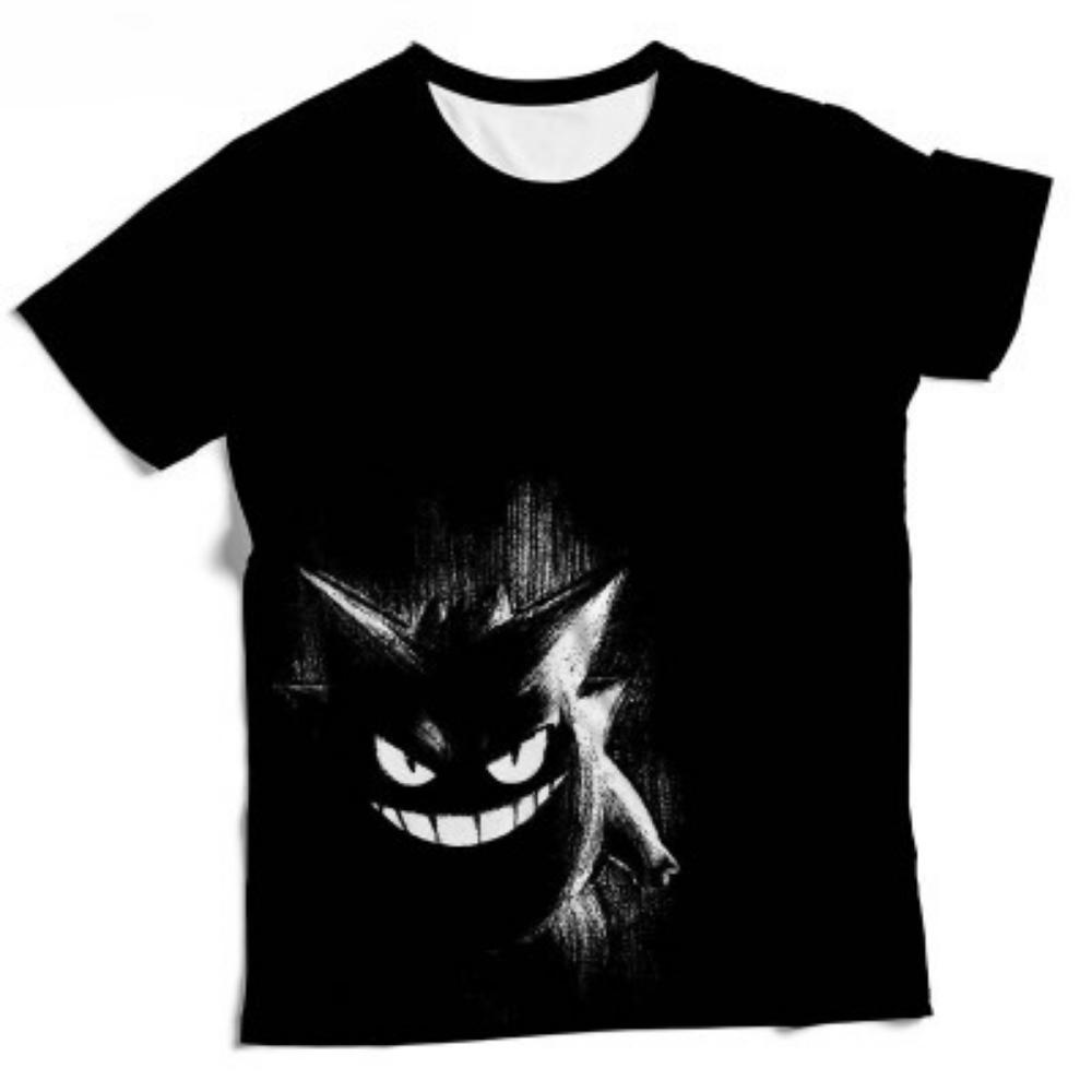 2026 Hot Selling Fashion New Pok É Mon Geng Ghost Creative Design Pattern T-shirt for Men and Women Loose Street T-shirt