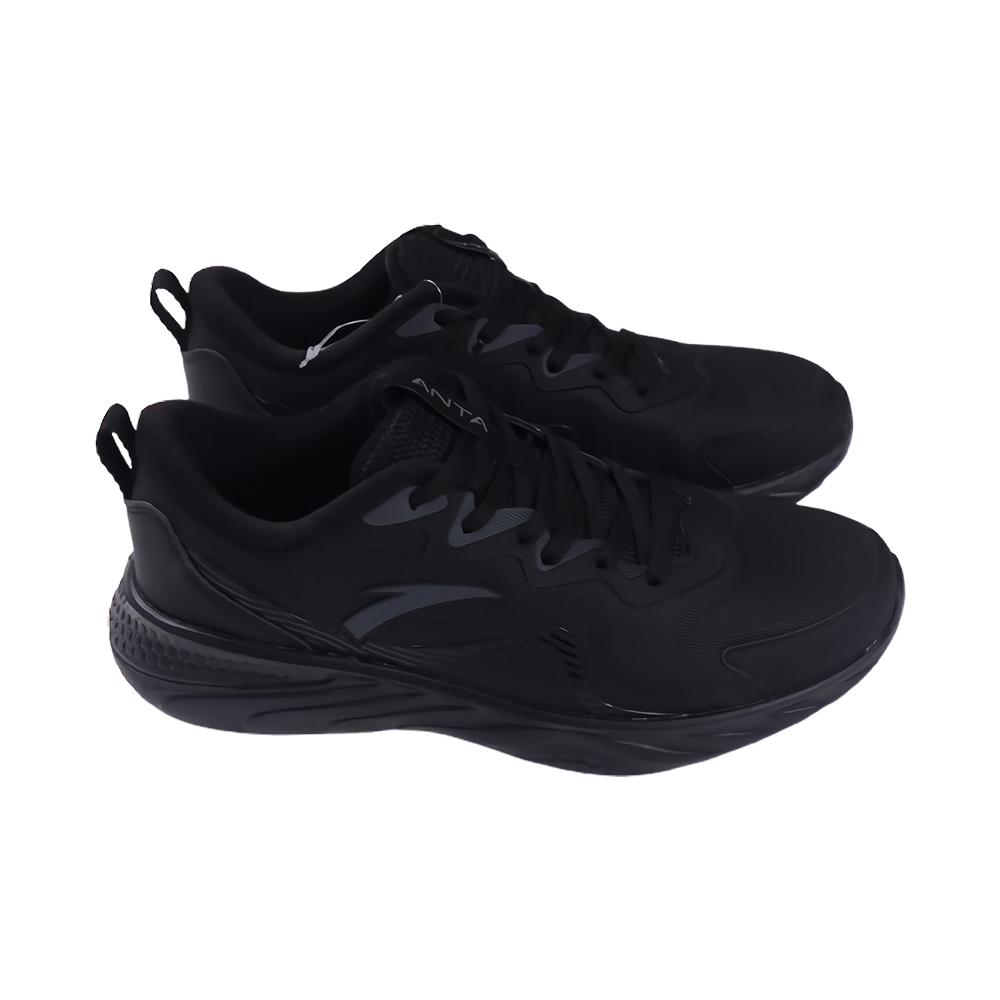 Anta Simple Comfortable Shock Absorbing Wear Resistant Low Top Casual Shoes Men Sneakers Black 112517793R-2