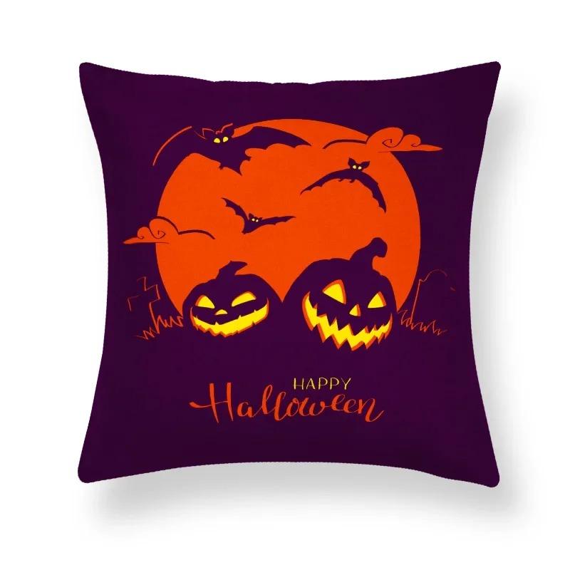

Декоративная наволочка для подушки на Хэллоуин с милым рисунком в виде тыквы и кошки, подходит для дома, гостиной, дивана, комнаты 16x16Inch