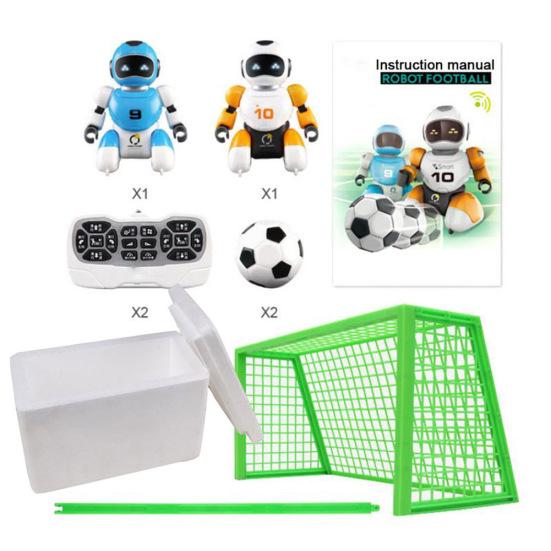 2Pcs/Set Cartoon Electric Remote Control Music Dancing Soccer Battle Robot Toy