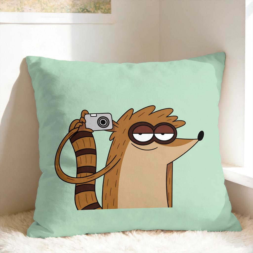 R-Regular Show Pillow Cover Custom Cushion Cover Cute Funny Pillow Case For Wedding Party Home Decor