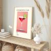TRAMIN 12pcs Vintage Cocktail Poster, Retro Cocktail Wall Art, Bar Cart Accessories and Decor, Funky Drink Aesthetic Pictures, Colorful Preppy Bar
