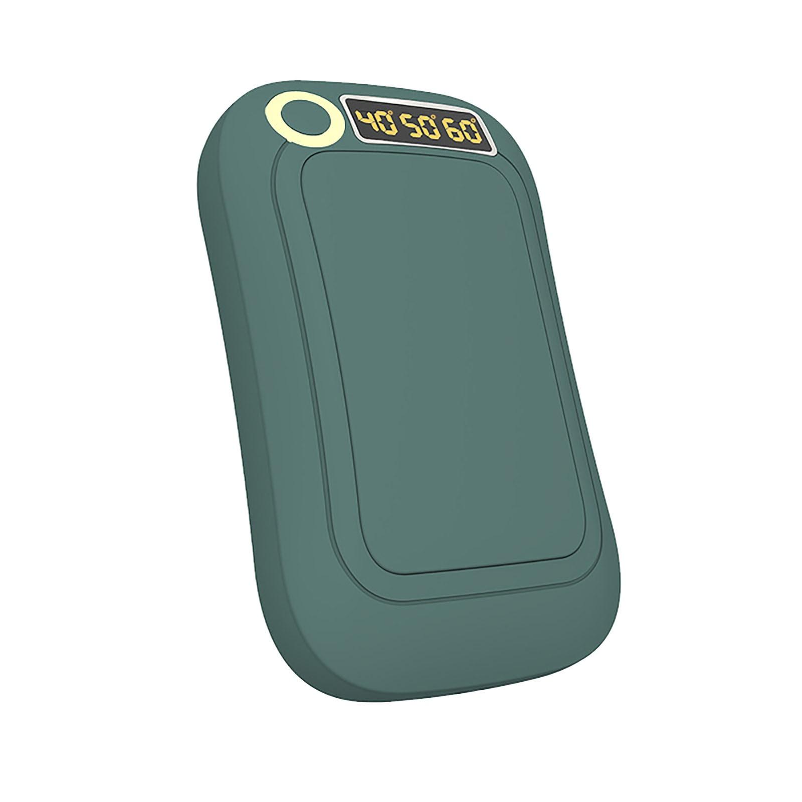 

USB-зарядка, грелка для рук, многофункциональный фонарик, дисплей температуры, грелка для рук зелёный