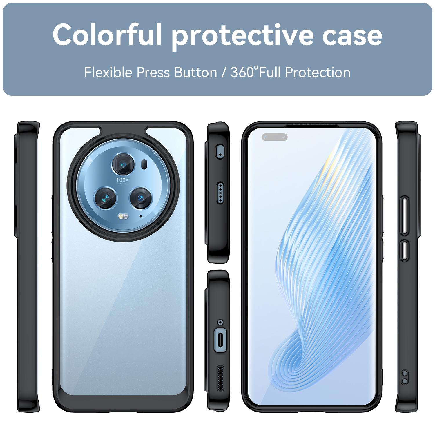 

For Honor Magic5 Pro TPU+Acrylic Anti-scratch Phone Case Drop-proof Back Cover Transparent
