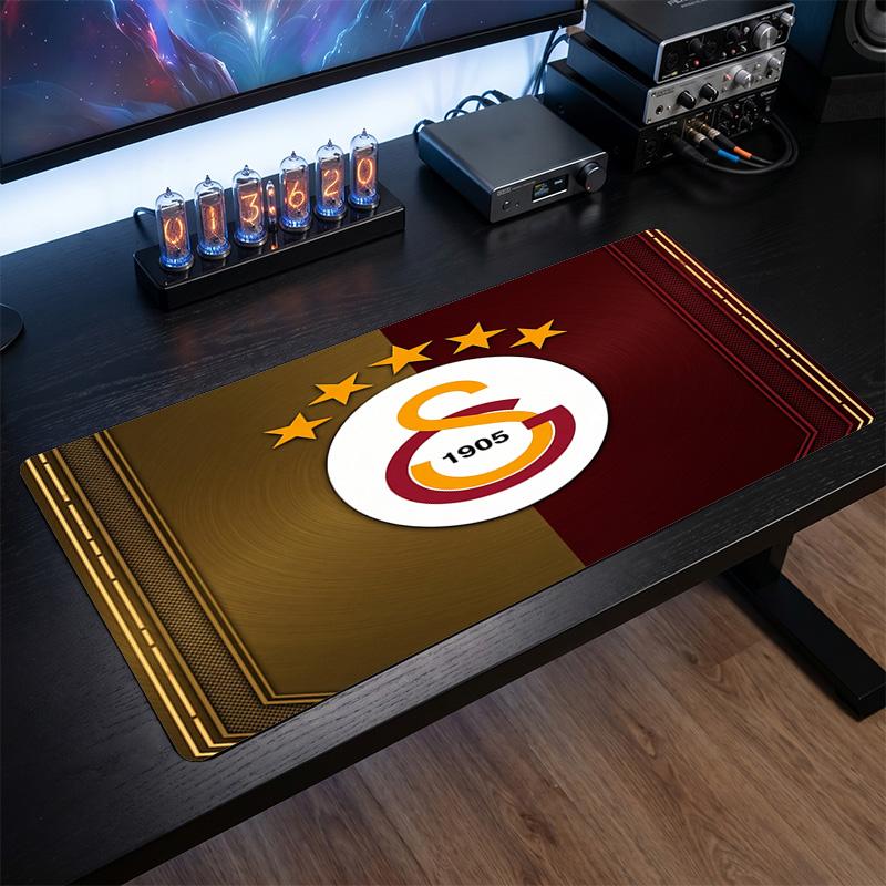 Tappetino per Mouse con Motivo a Tema Galatasaray FC, Tappetino da Scrivania XXL per Gaming con Logo Calcistico, Tappetino Antiscivolo per Mouse del Computer