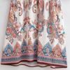 Spring 2026 European & American Style Women's Bohemian Tassel Dress with Print - Loose Fit