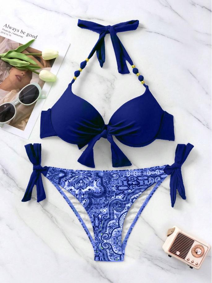 European & American Style Cross-Border Sexy Beach Split Bikini Women's Swimsuit