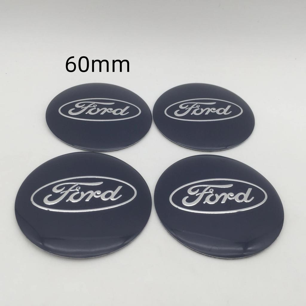Car Sticker Ford 4pcs 3D for ford 56mm 60mm 65mm Car emblem Wheel hub Center Cap Badge covers sticker Decal styling auto Accesso