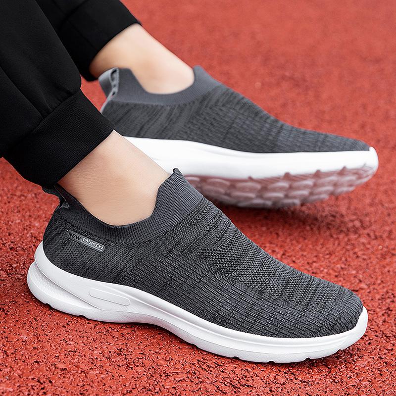 Unisex Menn Kvinner Lilla Fritidssko Myk Såle Slip-On Sneakers Løpesko Kvinner Lettvekt Loafers Gåsko Herrefottøy