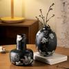 Creative Unique Black Ceramic Vases Home Living Room Desktop Decoration Exquisite Dining Table Flowers Arrangement Vase