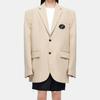 We11done Fw22 Solid Color Logo Print Single Breasted Suit Unisex suit Off-White WD-JK4-20-715-U-BG