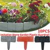 10pcs Garden Landscape Edging Borders Insert Plastic Interlocking Lawn Edge DIY Easy Installation for Outdoor Patio Balcony Yard
