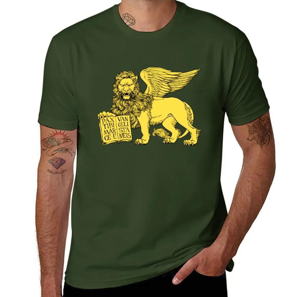 Lion of Venice TShirt aesthetic clothes kawaii clothes graphics anime t shirts for men cotton