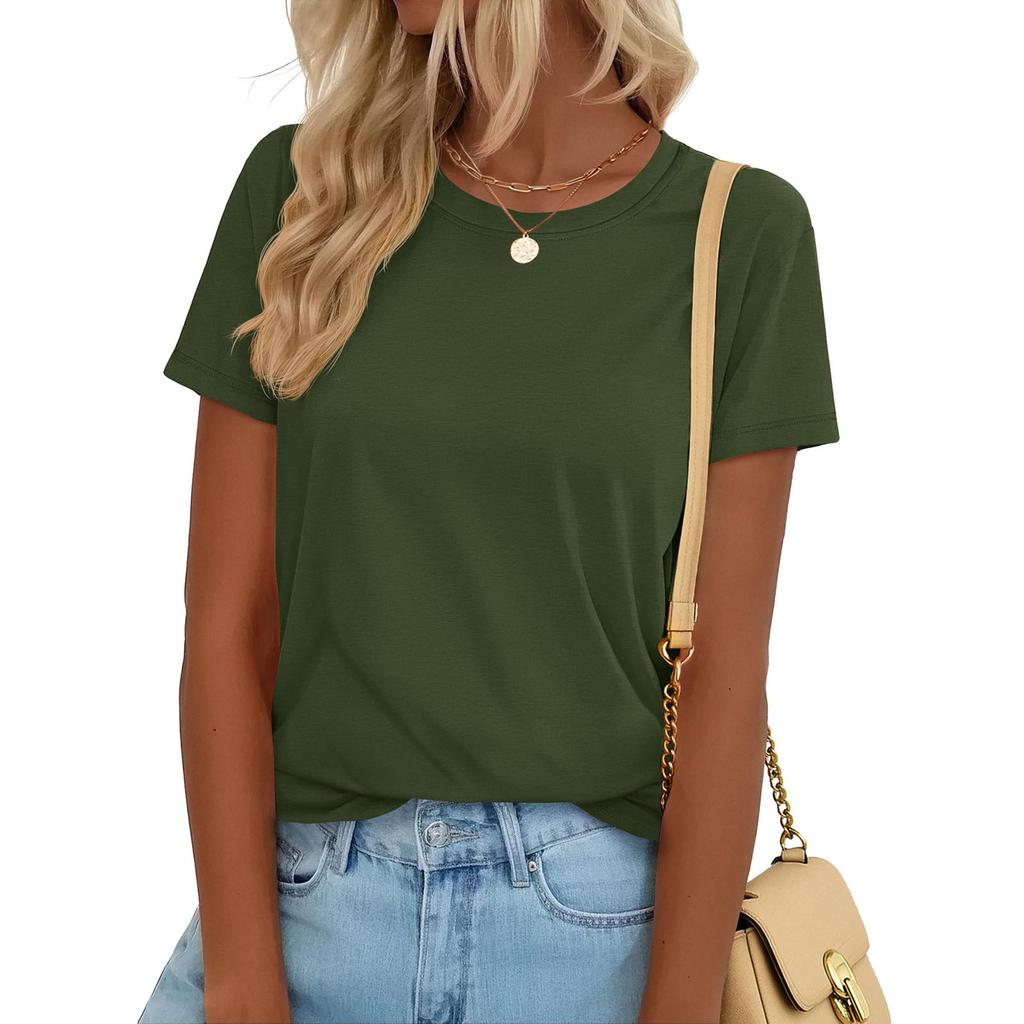 Damen Freizeit lässiges kurzärmeliges T-Shirt Top