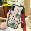 Waterproof Chinese Style Phone Case For LG Velvet 4G/5G Wrist Strap Wristband Anti-knock Anti-dust Ring Phone Holder