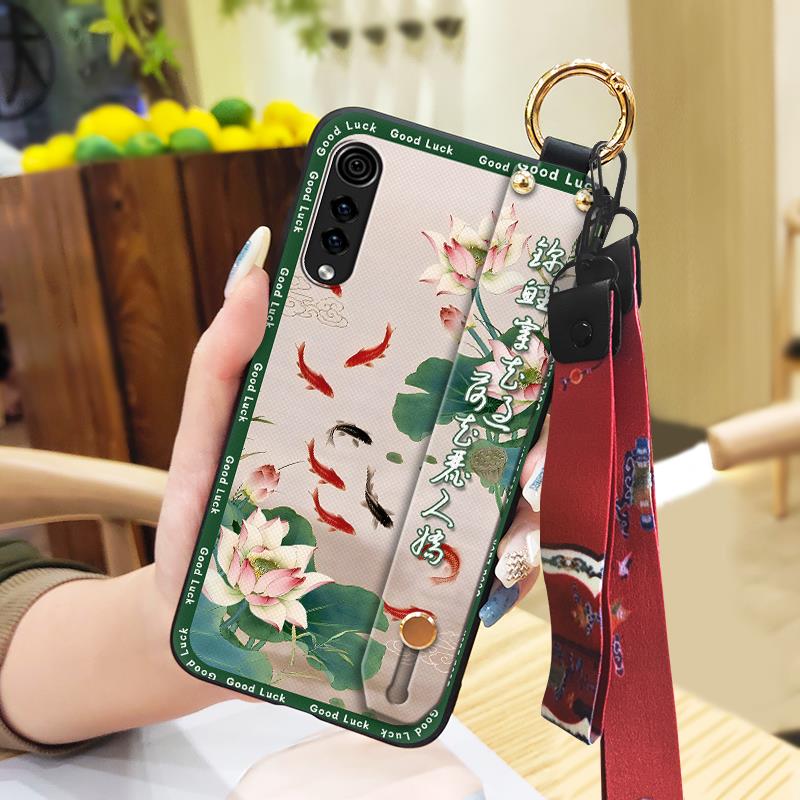 Waterproof Chinese Style Phone Case For LG Velvet 4G/5G Wrist Strap Wristband Anti-knock Anti-dust Ring Phone Holder