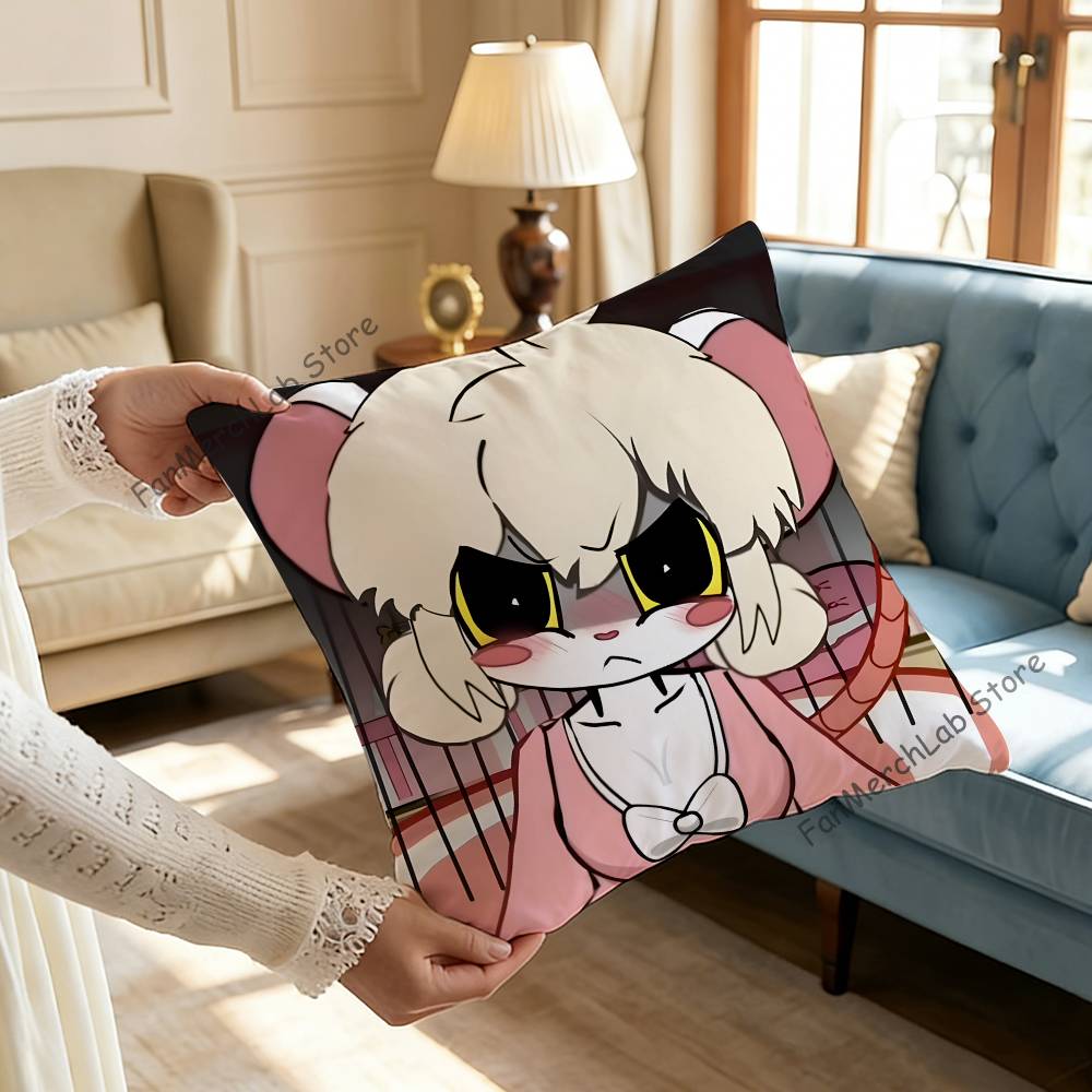 Lorna TTerribleS Mouse Anime Anime Pillow Case Antidustmite Pillowcase Invisible zipper silky short plush Sofa cushion cover