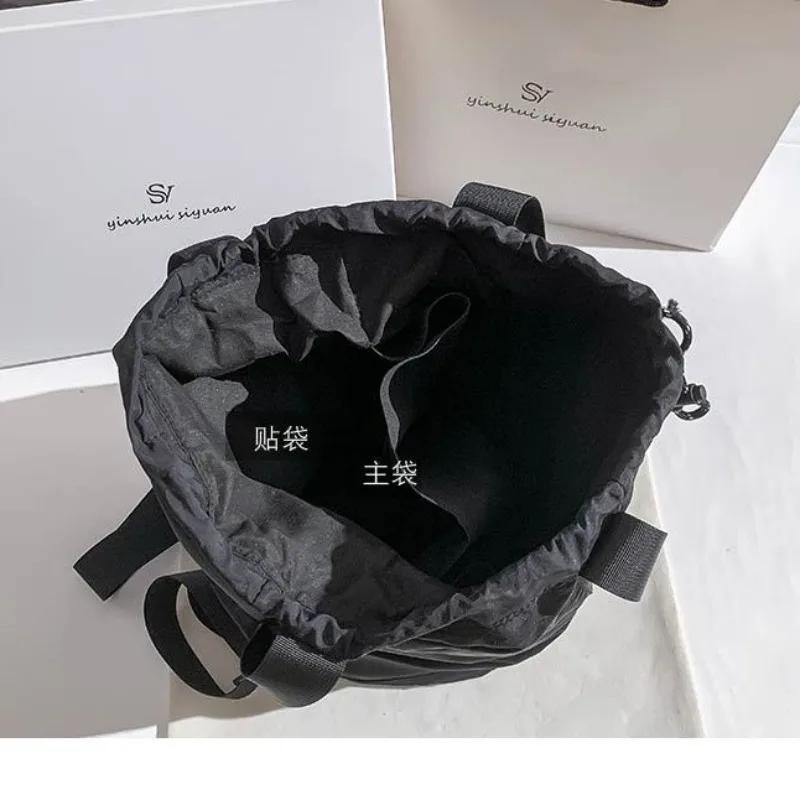 Unisex 2025 New Style Backpack Sports Nylon Bag Underarm Single Shoulder Waterproof Sports Commuter Drawstring Storage Bag