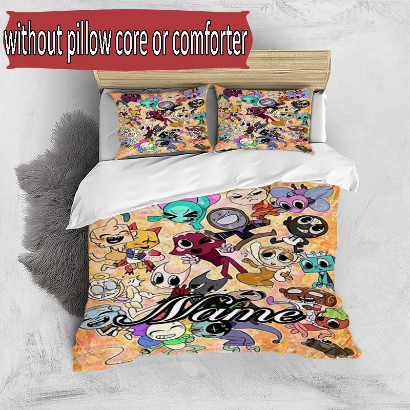 Zestaw 3 poszewek na kołdrę (1*Poszwa na kołdrę + 2*Poszewka na poduszkę, bez rdzenia), Personalizowany Zestaw Pościeli ze Wzorem 'Świat Dandy'ego', Dekoracja do Sypialni Domowej, Prezent