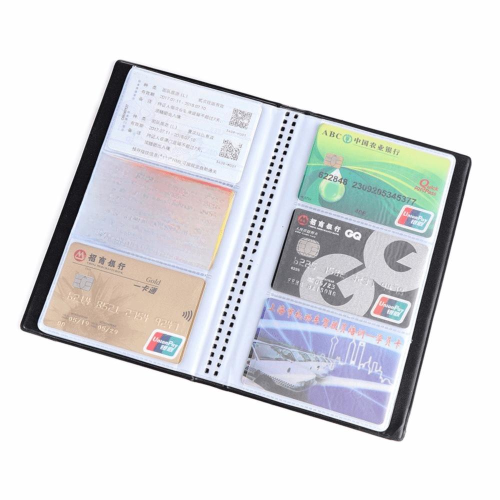 Cards ID Card Large Capacity Business Cards Organizer Leather Card Bits Card Holder Storage Bag