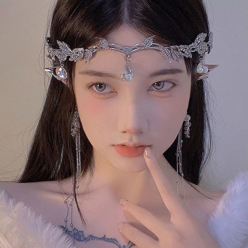 New Fashionable Elf Crown, The Eyebrows, The Heart, The Ethnic Style, The Forehead, The Oriental Gentle And Elegant Hair Band
