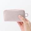 MUJI Wrinkle Nylon 11 x 6 x 84475788 Wide-Opening Pouch, Pink, Small, Approx. 3.5 cm,