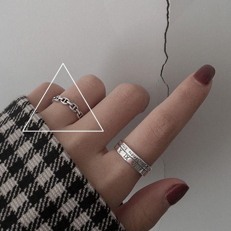 925 Silver Unique Ring For Women Ideal For Ins Style And Minimalist Fashion With Adjustable Size