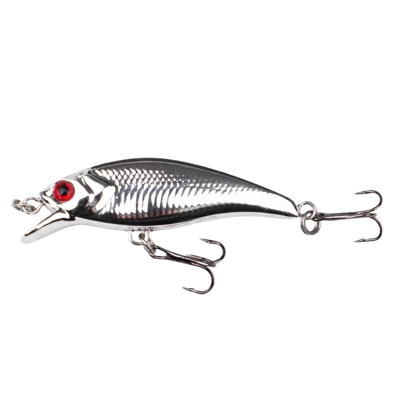

Fishing Lure Hard Bait Long Casting Metal Blade Lure with Treble Hooks for Freshwater and Saltwater Fishing Crankbait one size