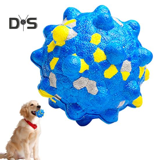Indestructible Dog Chew Toy Tough Dog Teething Ball for Aggressive Chewers Interactive Popcorn Bouncy Balls for Large Medium Small Dogs