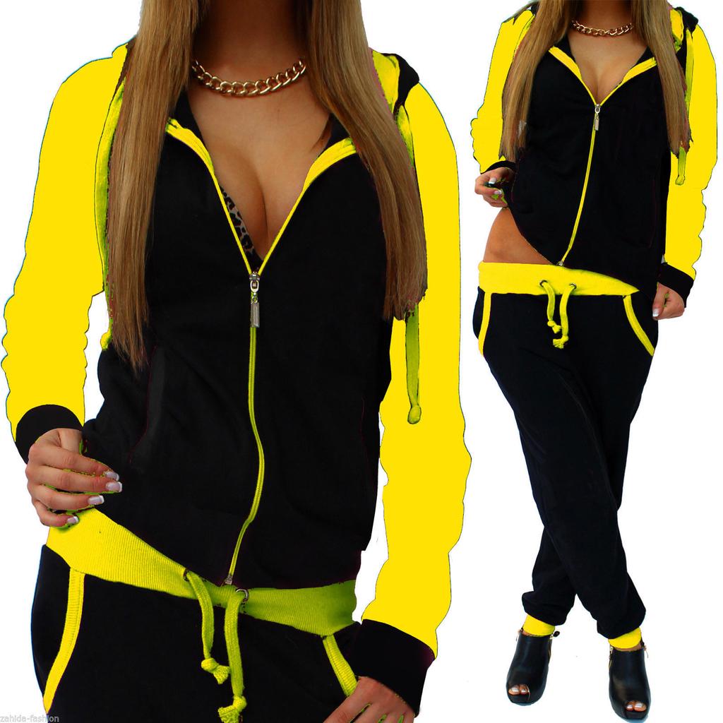 Sports New Style Womens Hoodie Set Sweatshirt Casual Track Suit Jogging Femme