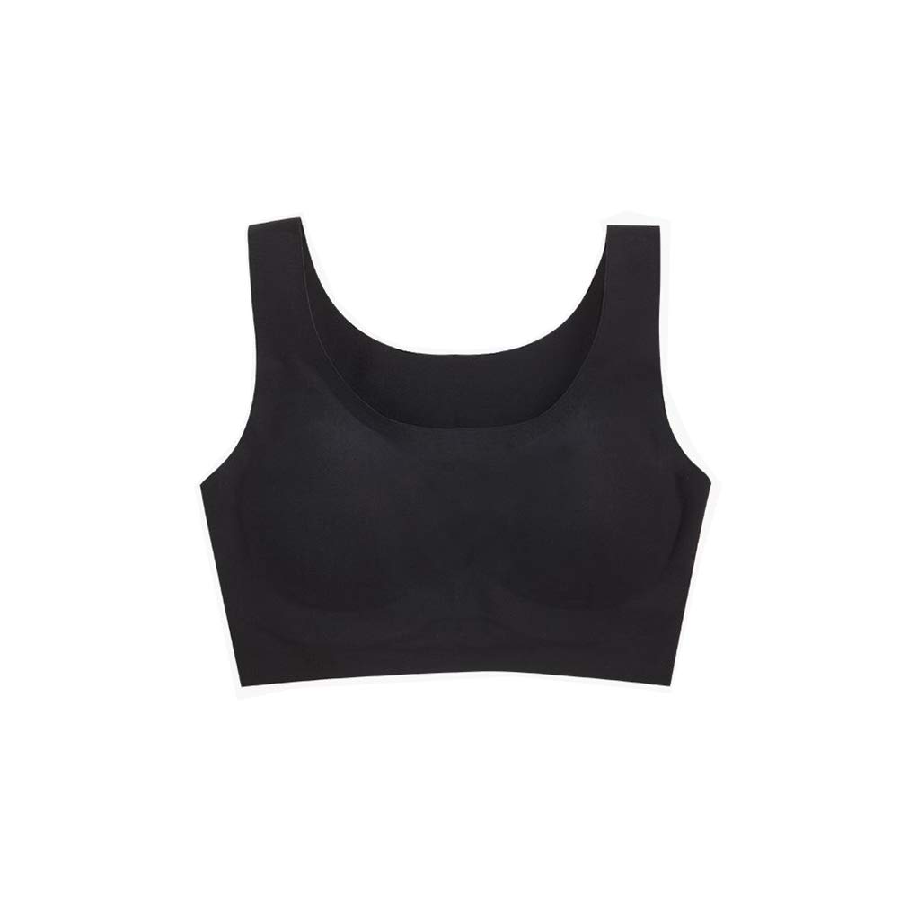 

Silk Sports Wireless Room Bra or Night Bra [SilRiver] Bra, Stress-Free Non-Wired Bra, (Medium, Black) чёрный